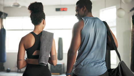 friends, fitness and walking in gym