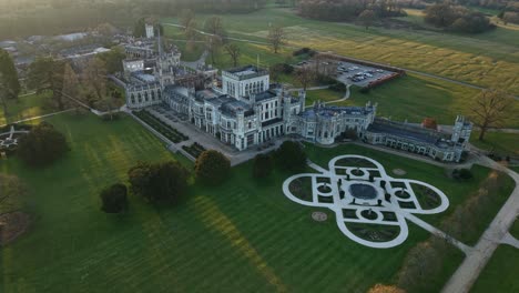 aerial view of ashridge house in hertfordshire, uk amidst lush greenery