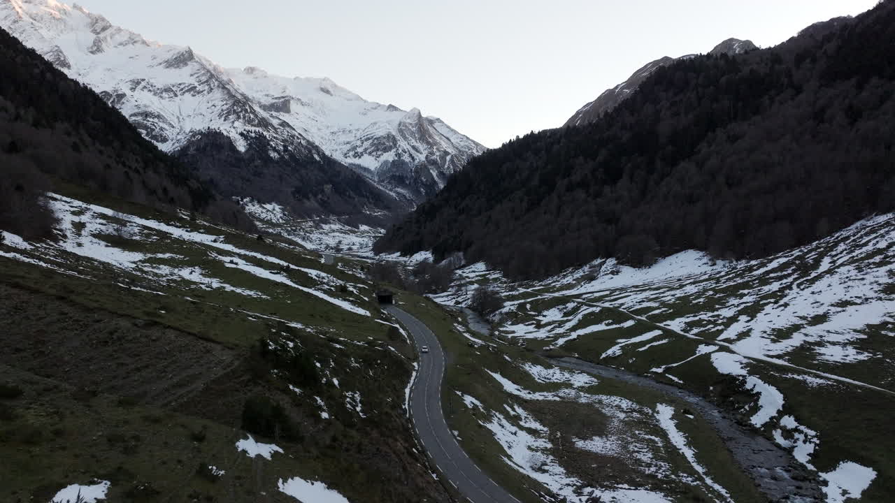 Mountain Road in Winter