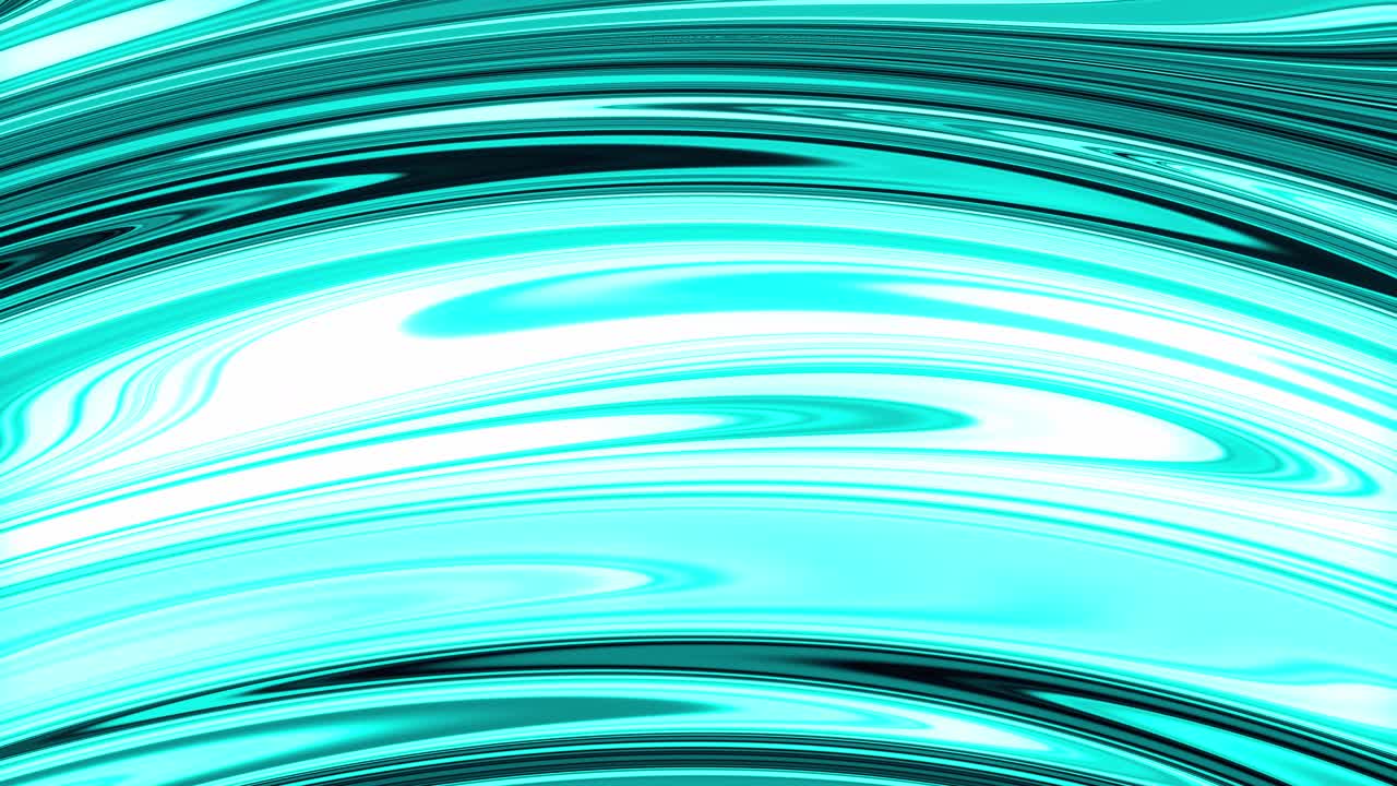 Abstract Animation Of Turquoise Liquid Wavy Flow