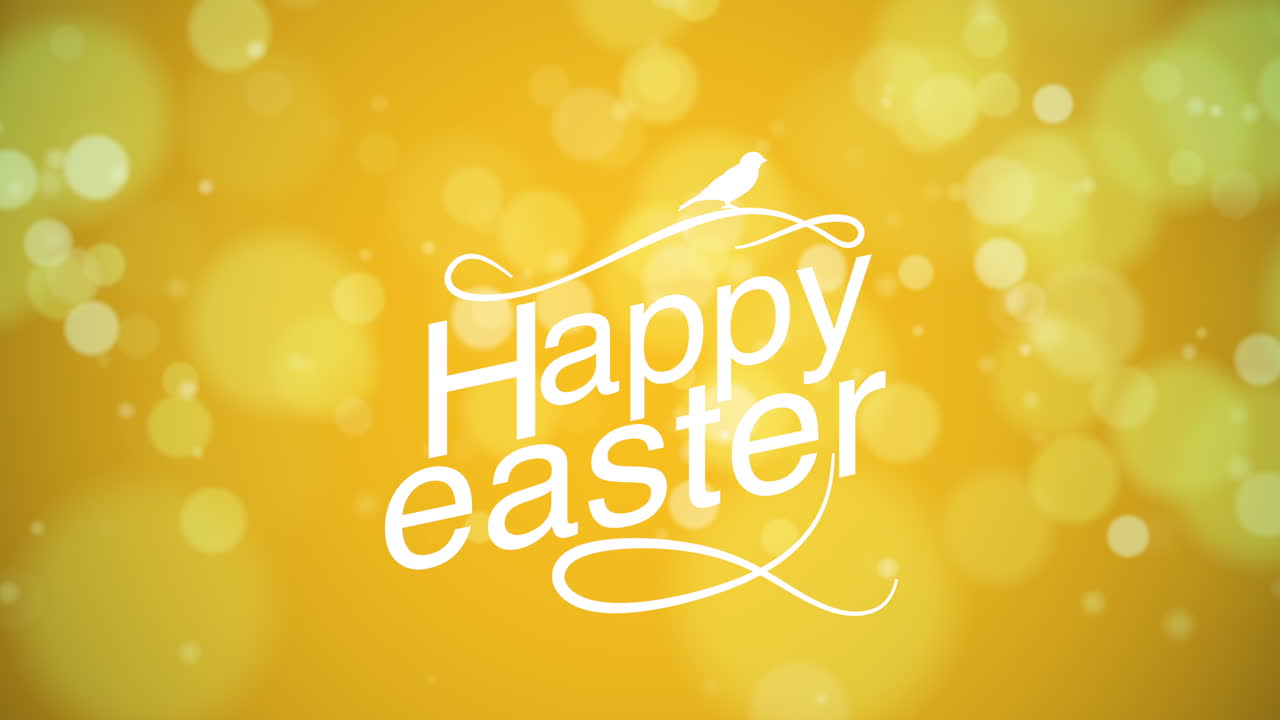 Testo di Buona Pasqua su sfondo giallo 3