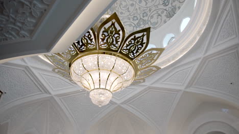 luxury chandelier in a mosque interior