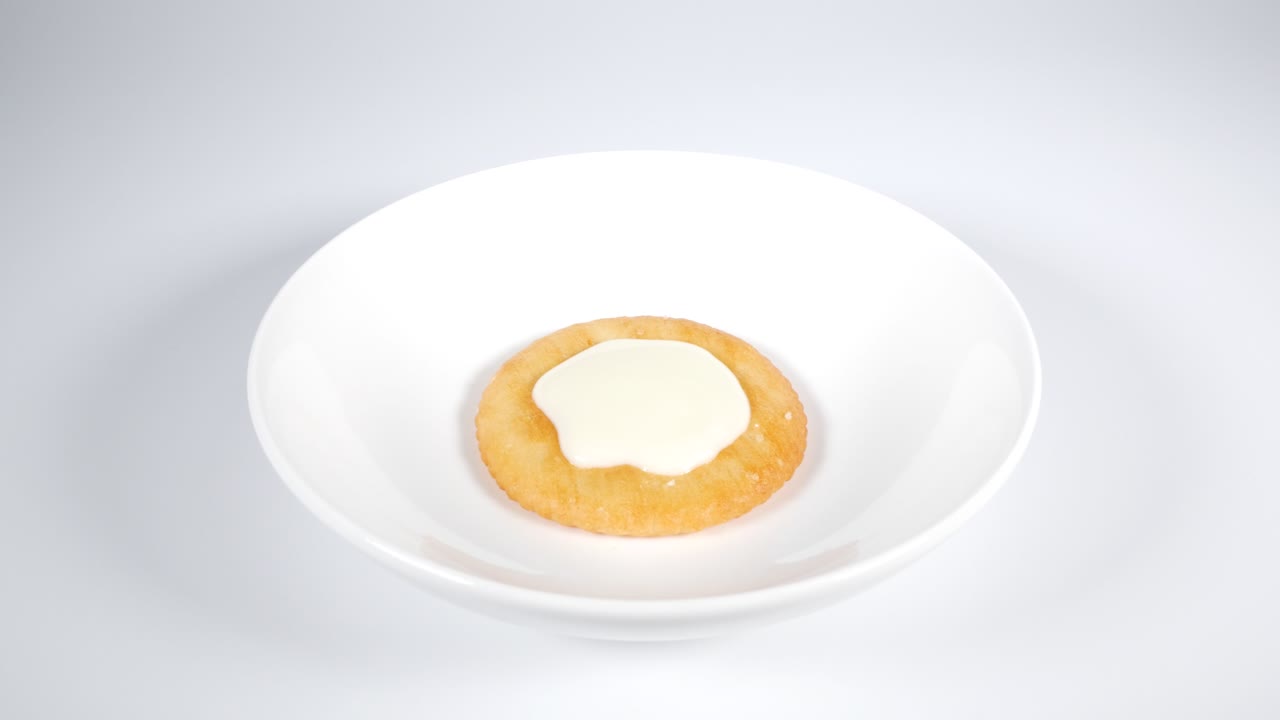 초콜릿과 함께 둥근 크래커