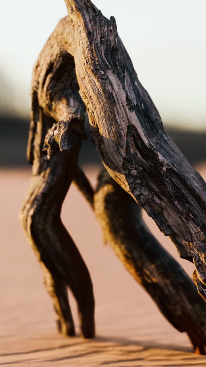 Legno alla deriva nel deserto