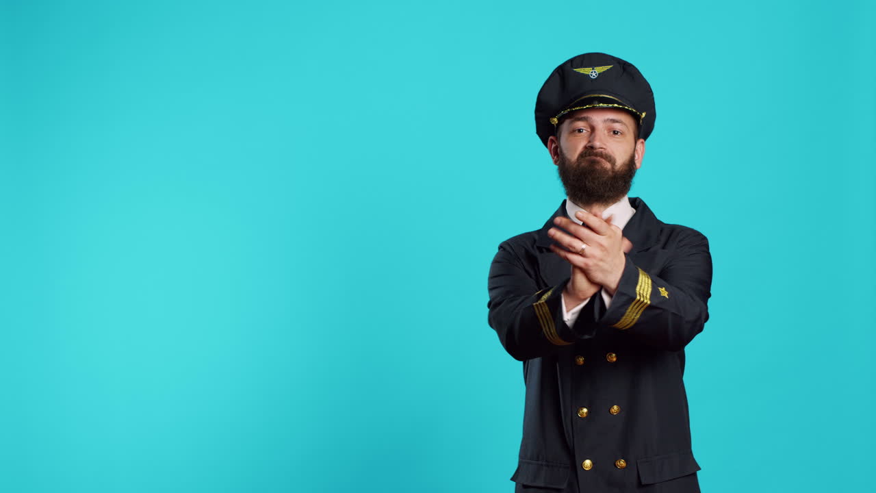 Professional airliner doing applause and cheering