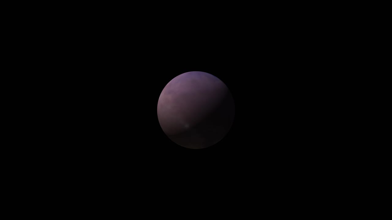 planet and its atmosphere on a black background