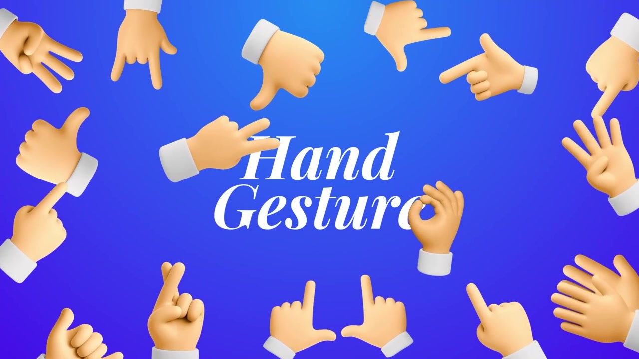 Animated 3D Hand Gestures and Emojis Collection