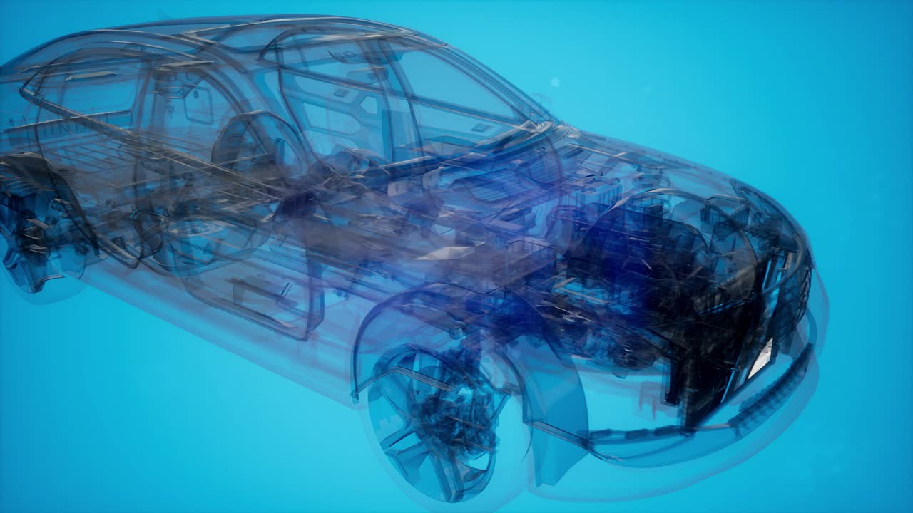 자세한 자동차 엔진 및 다른 부품