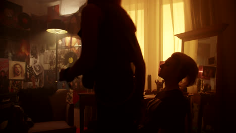 teenager's bedroom scene