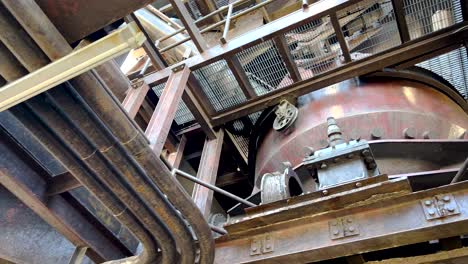 panning of heavy machinery at a metallurgical plant in the city of monterrey, nuevo leon