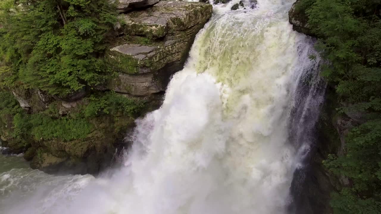 Waterfall on the river Doubs, "Saut du  Doubs", Les Brenets, Switzerland