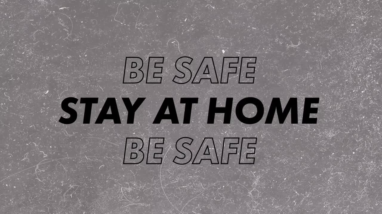 Premium stock video - Words be safe, stay at home written in black and ...