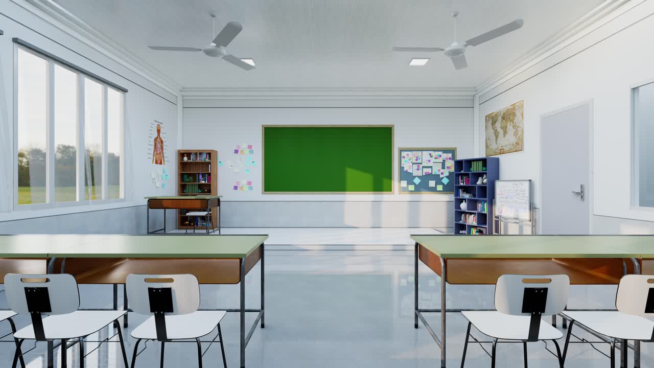 Modern Empty Classroom