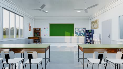 modern empty classroom