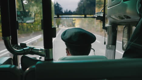 driver is focused to driving the vehicle on the road of miyagi prefecture in japan