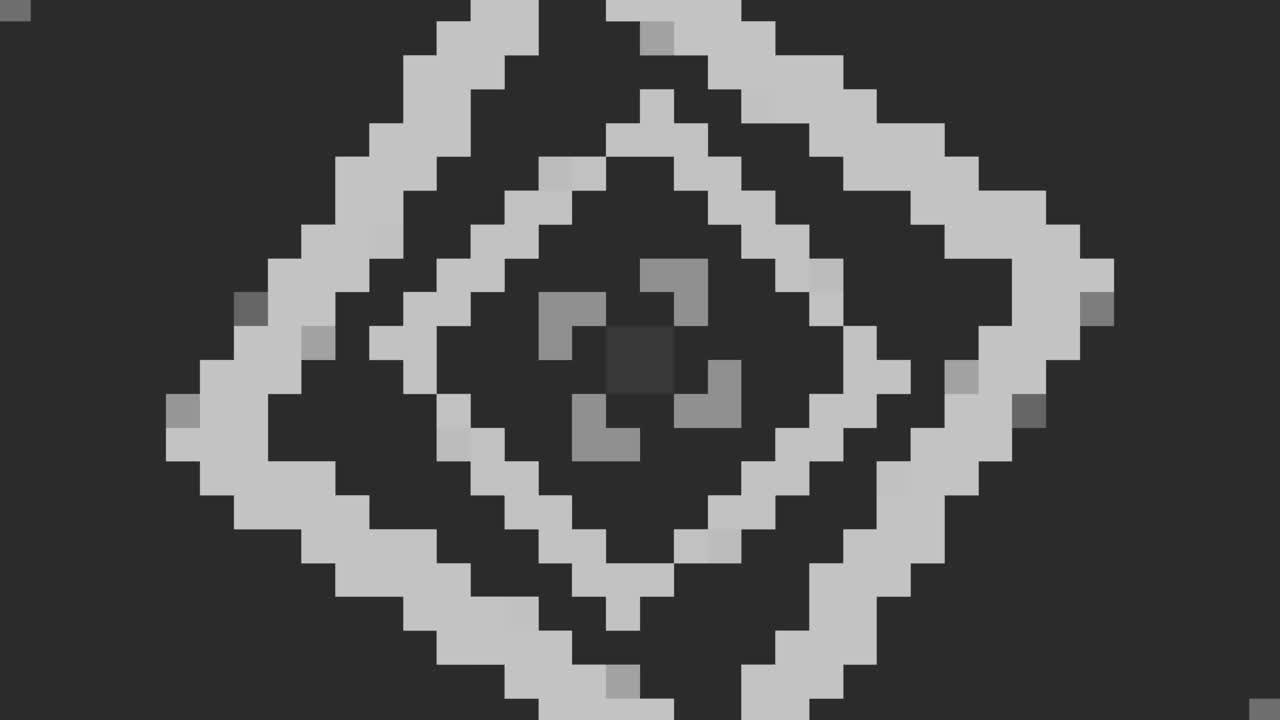 patrón de píxeles blancos en 8 bits en el degradado negro