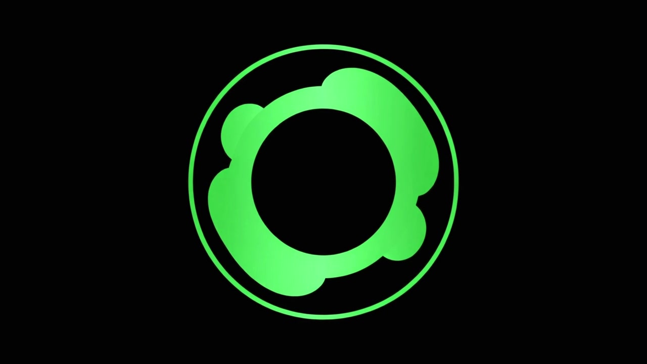 Abstract Green Circle Animation with Pulsing Geometric Shapes
