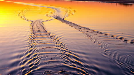 sunset water ripples