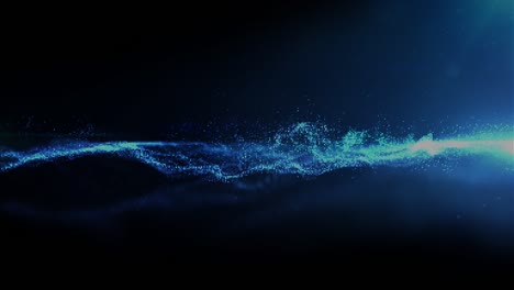 futuristic flowing particles wave