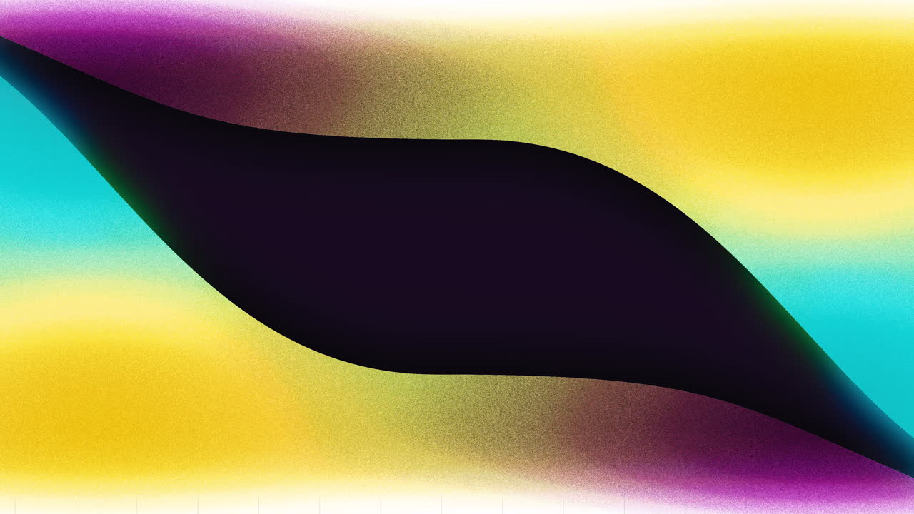 Multicolour 4K looping gradient background with subtle movement and dark maroon background. Top and bottom shapes divide the screen.