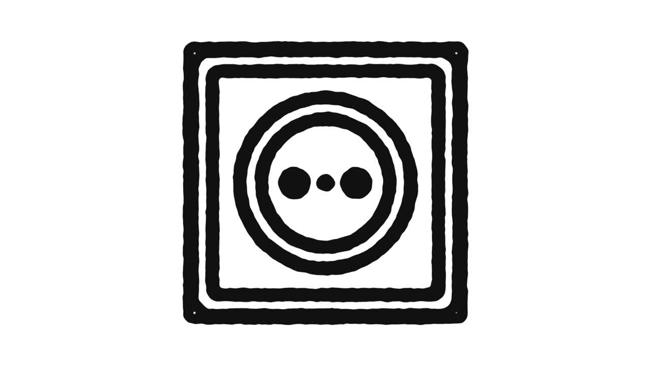 imágenes de animación de iconos de electricidad y canal alfa