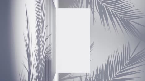 animación de renderización 3d vertical de trabajo remoto concepto de viaje nómada digital con portátil fondo de playa de palma tropical