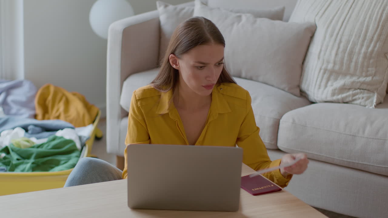 Woman Stressed About Travel Plans