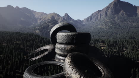 Abandoned-car-tires-in-mountains