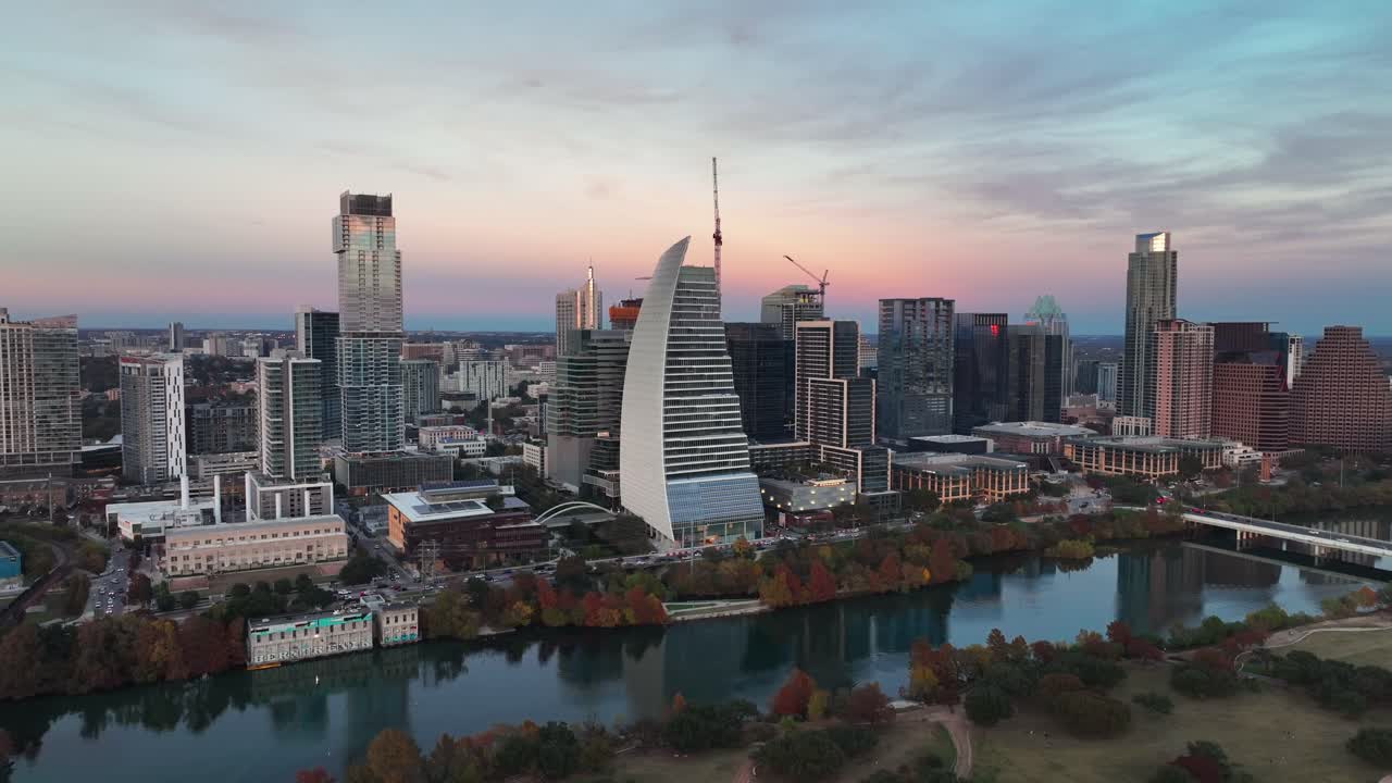 Grattacielo per uffici del Blocco 185 in costruzione nel centro di Austin, Texas.