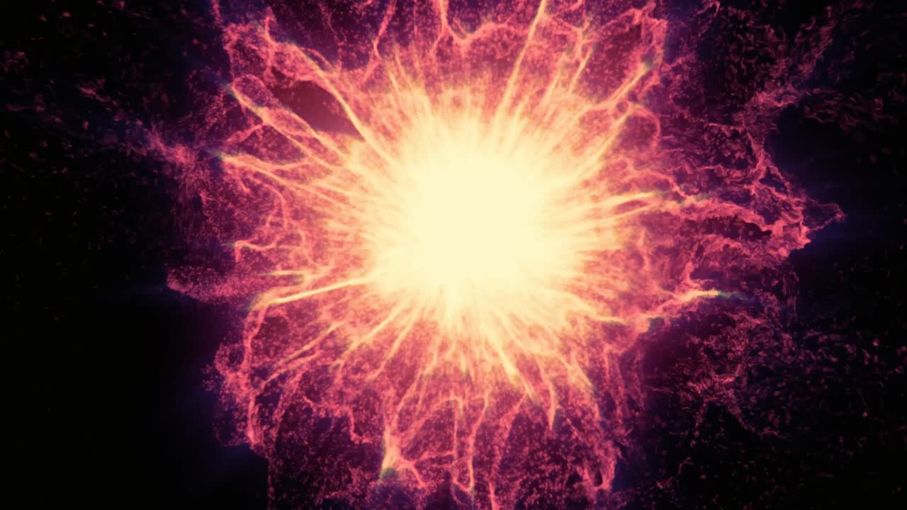 Nucleo energetico luminoso e brillante con plasma pulsante