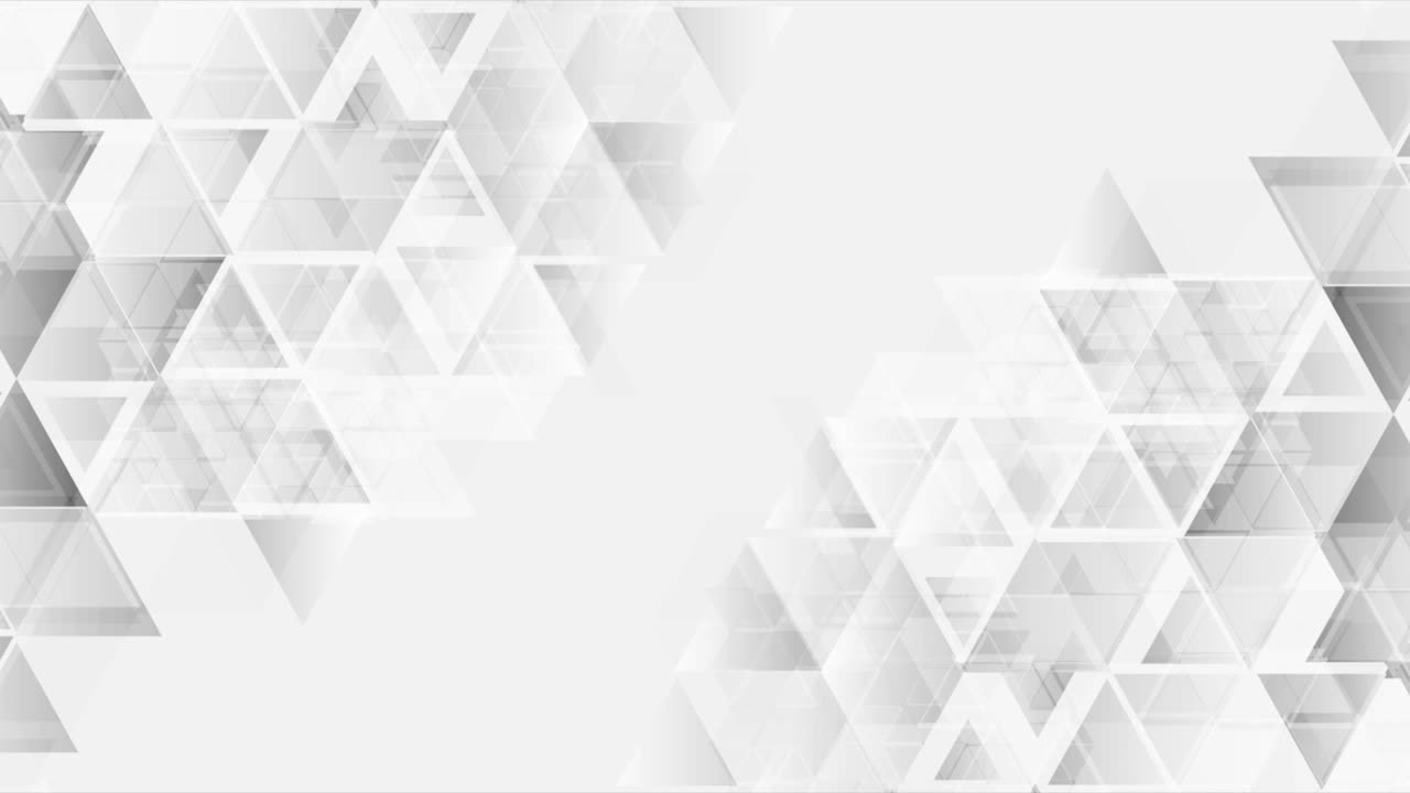 triángulos grises brillantes tecnología abstracta fondo de movimiento
