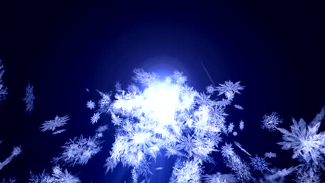 spin of snow crystal,cg animation,loop