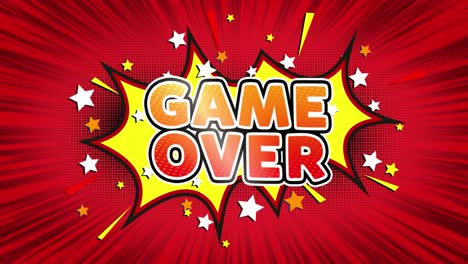 game over comic style graphic