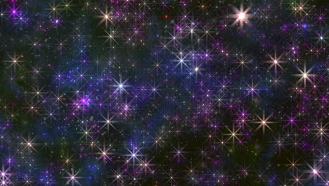 Twinkling-stars-a-majestic-space-background-in-purple,-blue,-and-black