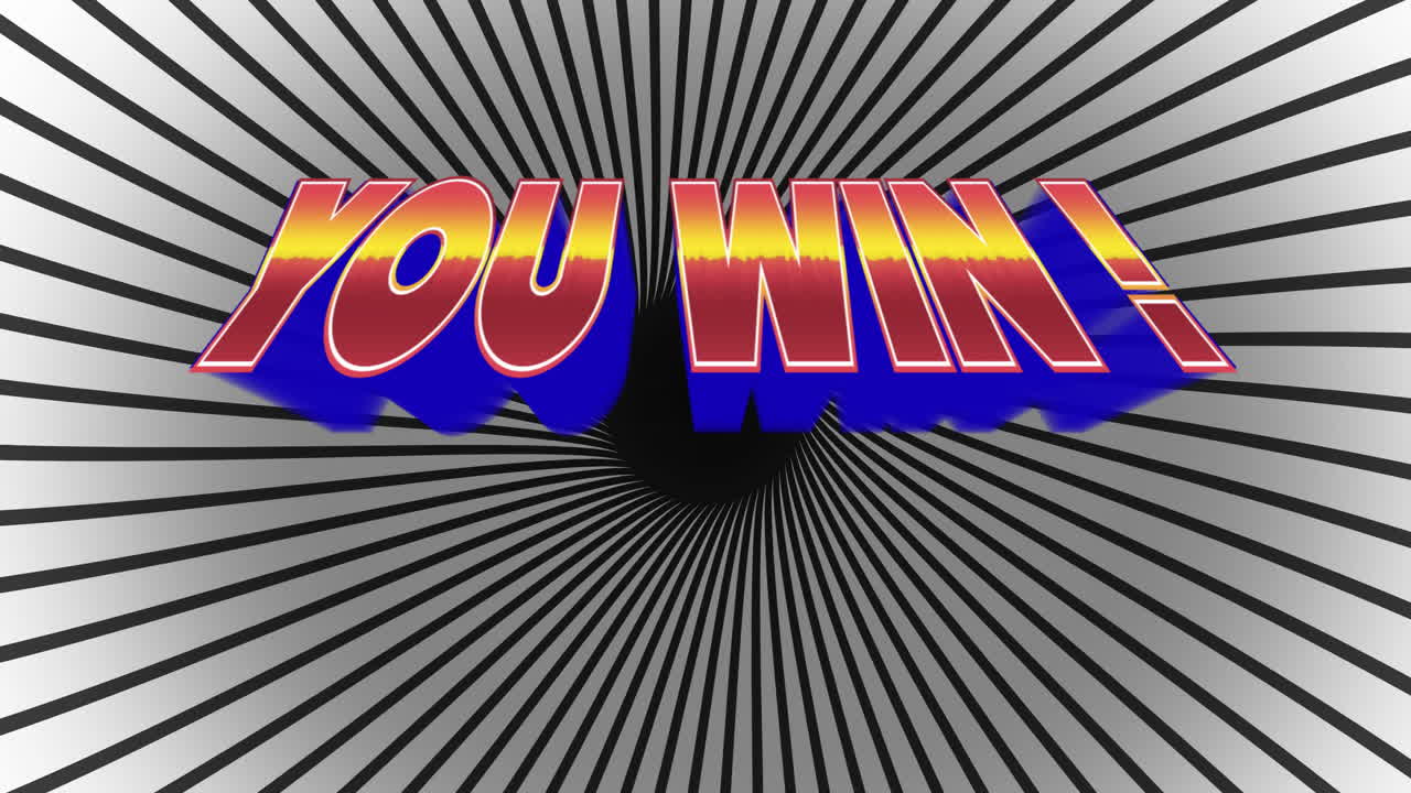 여러분의 애니메이션은 줄무 패턴을 통해 텍스트를 이긴다.