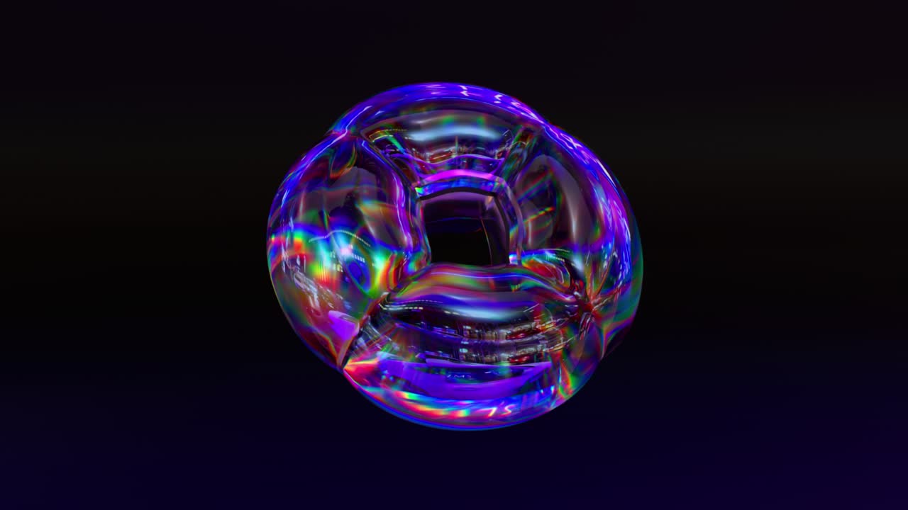 추상적인 iridescent 모양