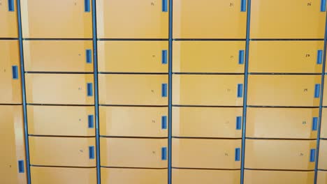 Orange--storage-box-in-public-place-safe-storage-locker-for-shopping-malls