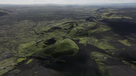 Aerial drone view of the landscape of Iceland