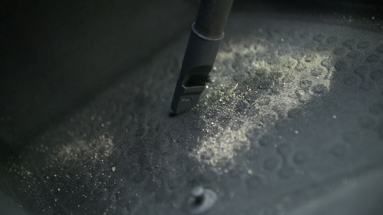 자동차 슬로우 모션의 진공 청소기