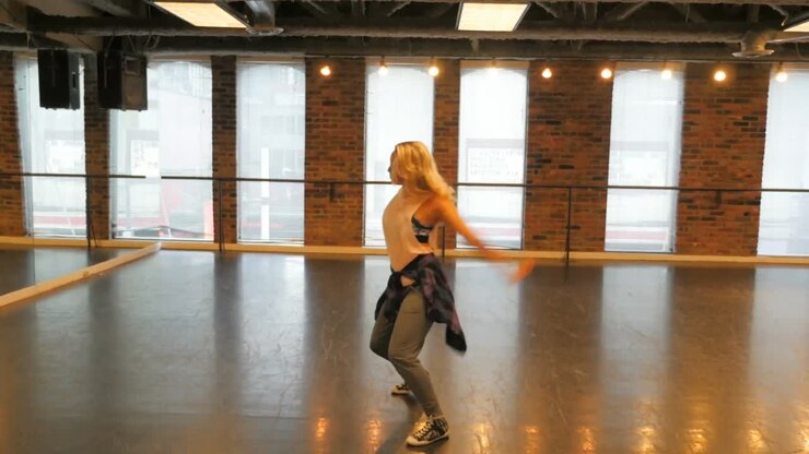Woman performing hip hop dance