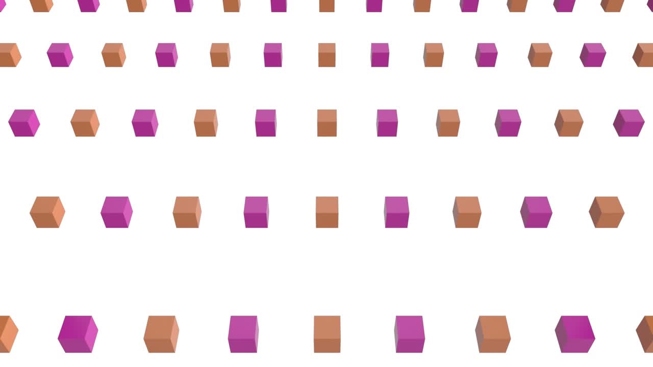 Animation of colorful geometrical and confetti falling shapes over white background