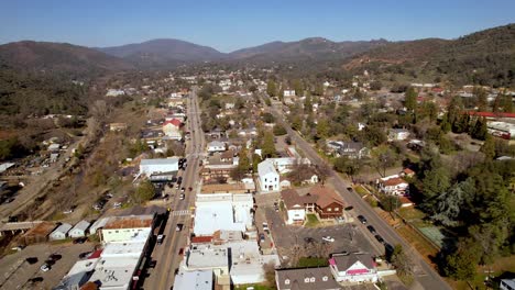 mariposa california, small town usa aerial