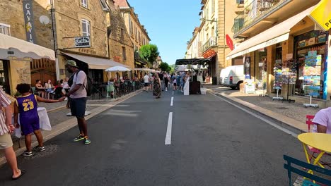 people enjoying a vibrant street market