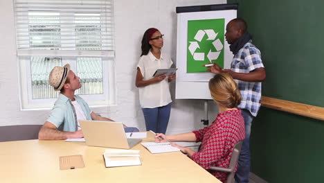 equipo de negocios creativos teniendo una reunión