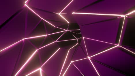 fondo de luz de neón púrpura geométrico abstracto