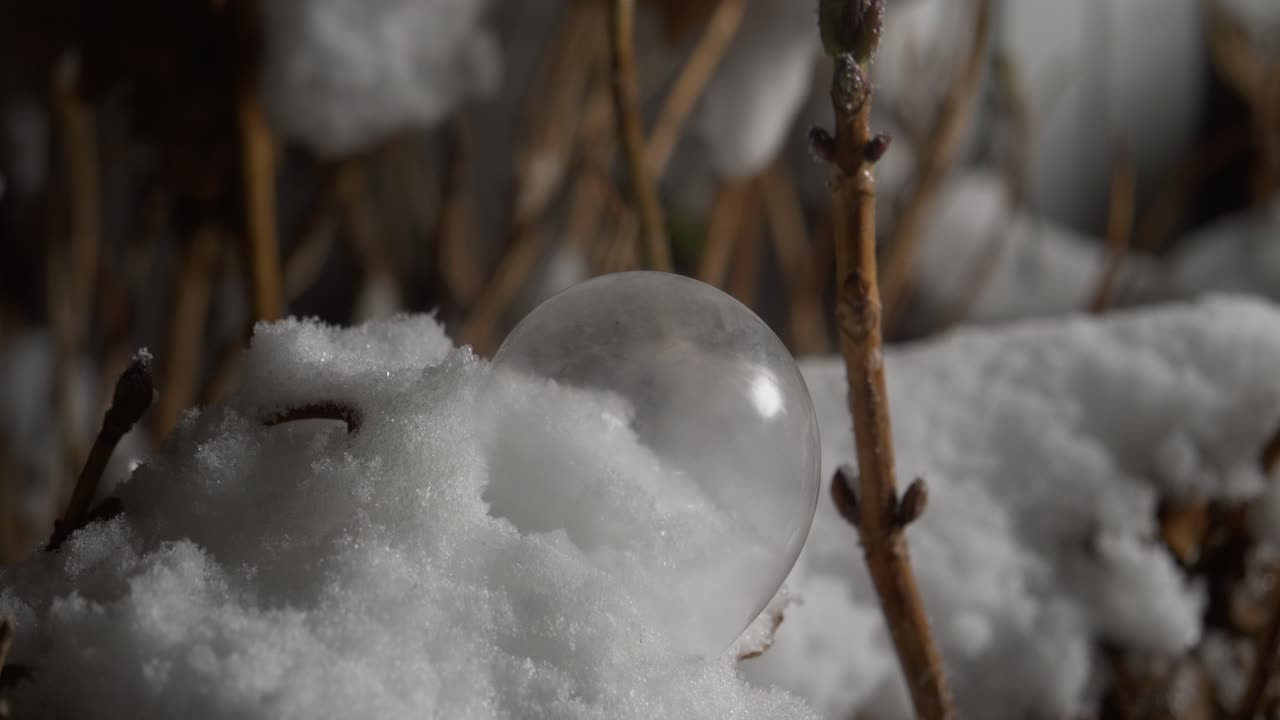 secuencia de lapso de tiempo controlado por movimiento de burbujas heladas