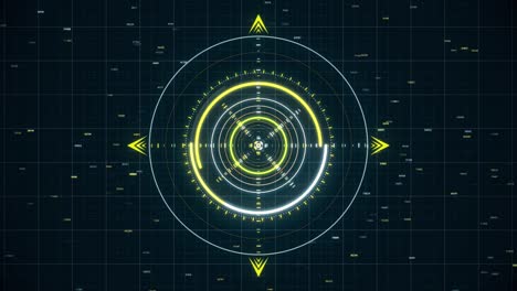 futuristic hud interface with radar scan