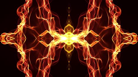 diseño conceptual abstracto. mariposa de fuego sobre fondo negro
