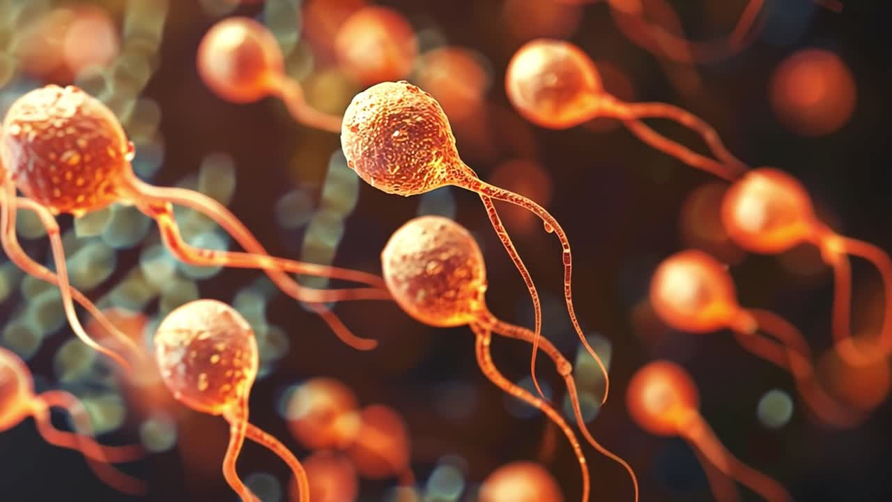 Microscopic View of Sperm Cells