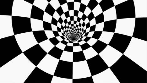 checkered tunnel optical illusion